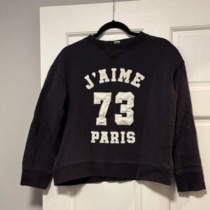Black J'aime Paris Sweatshirt h & m